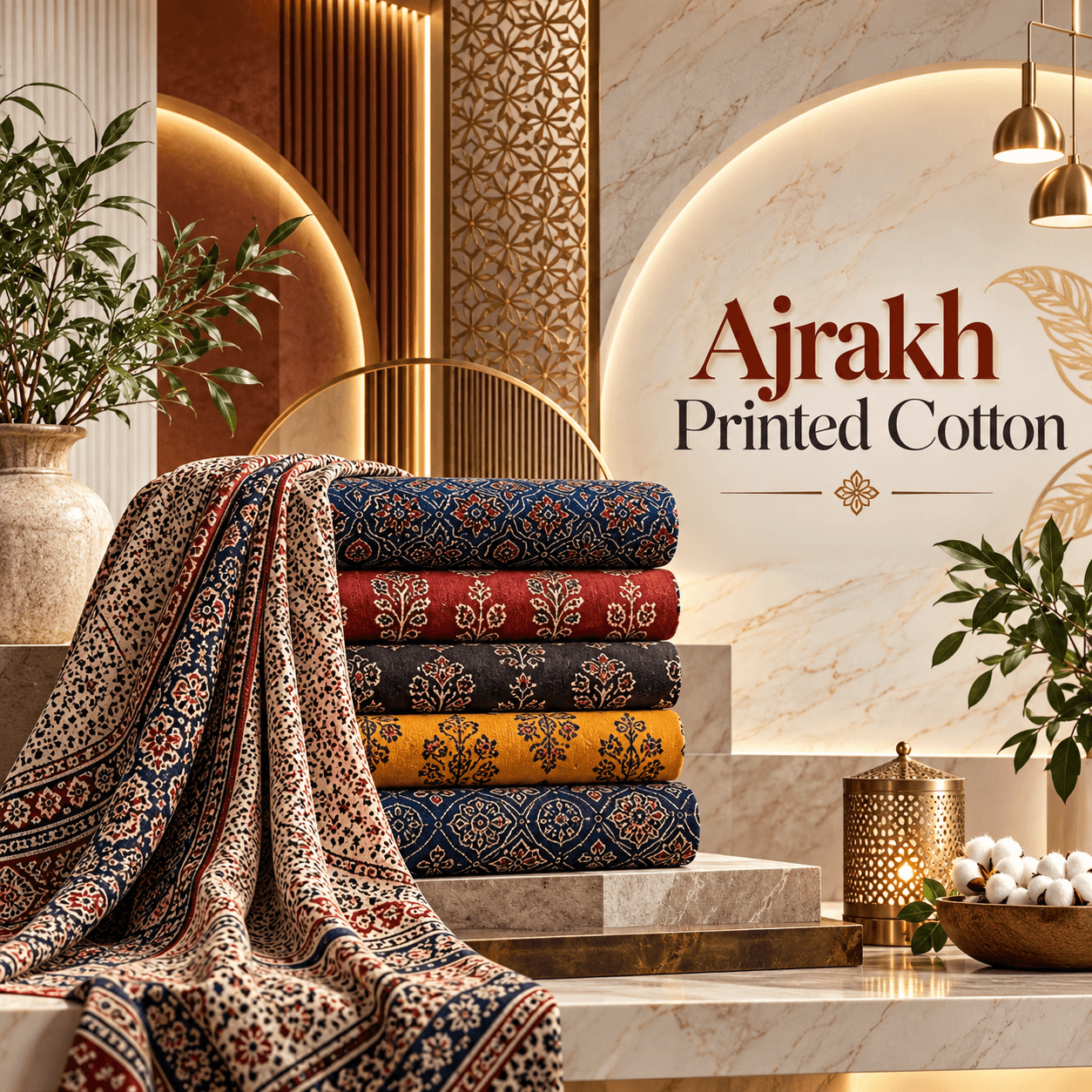 Ajrakh Printed Cotton