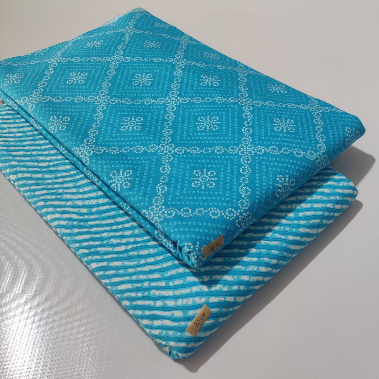 Bandhani Diamond Cotton — Turquoise