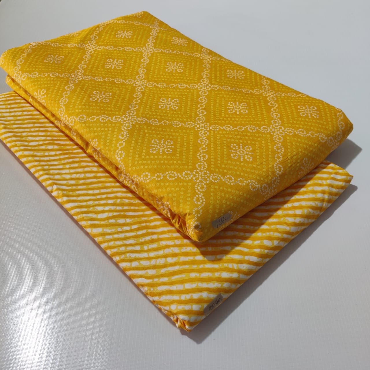 Bandhani Diamond Cotton — Yellow