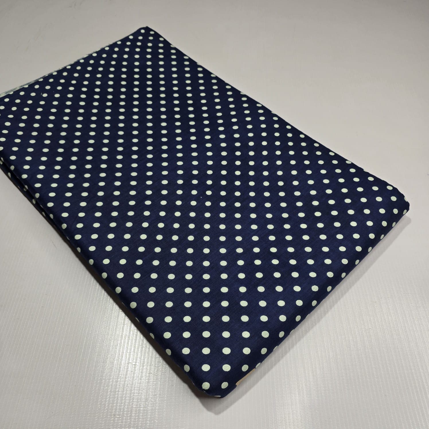 Polka Dot Cotton — Navy