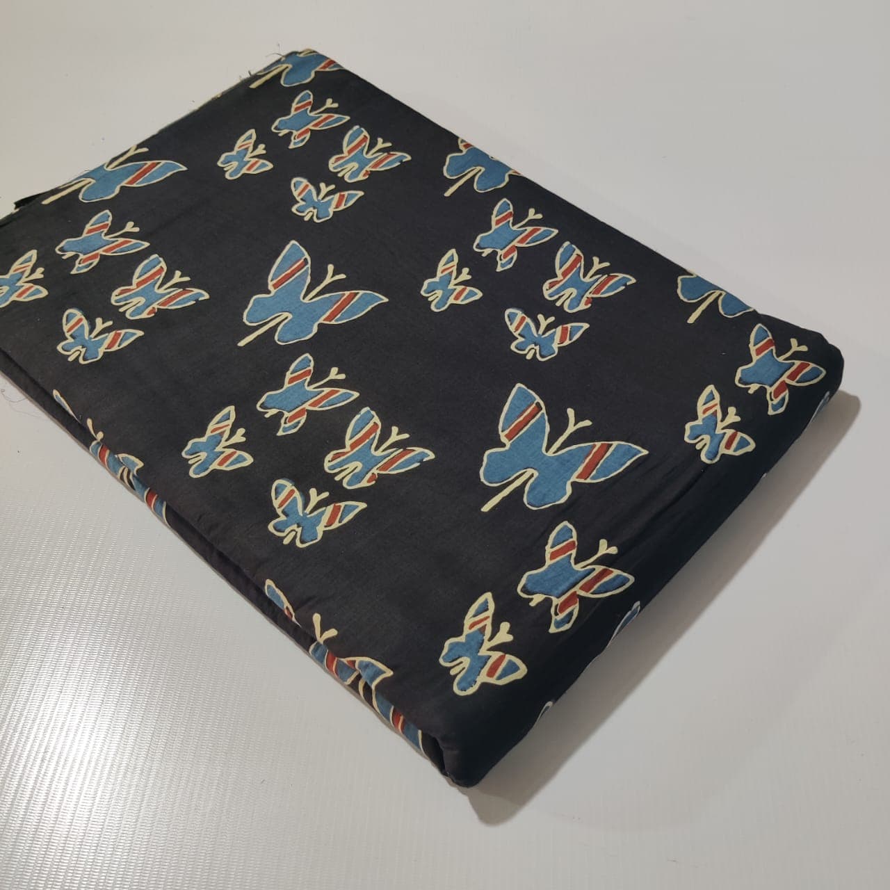 Butterfly Print Cotton — Charcoal