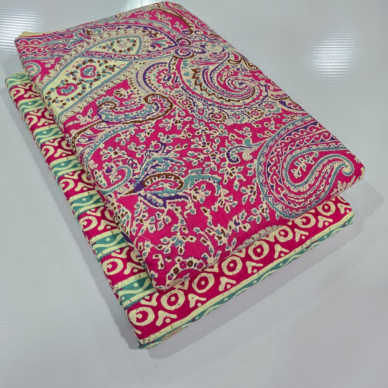 Ajrakh Grand Paisley Cotton — Magenta